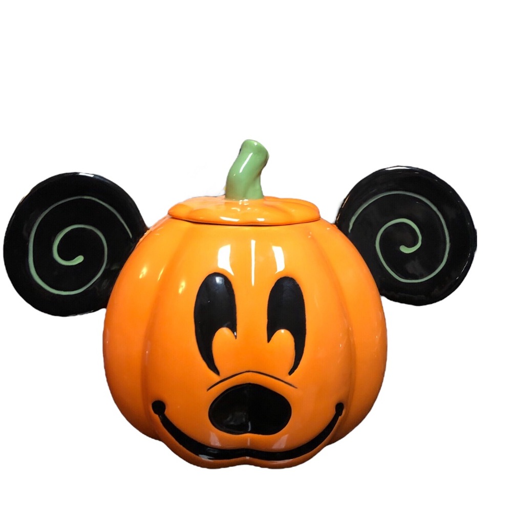 New Disney Mickey Mouse pumpkin cookie jar canister